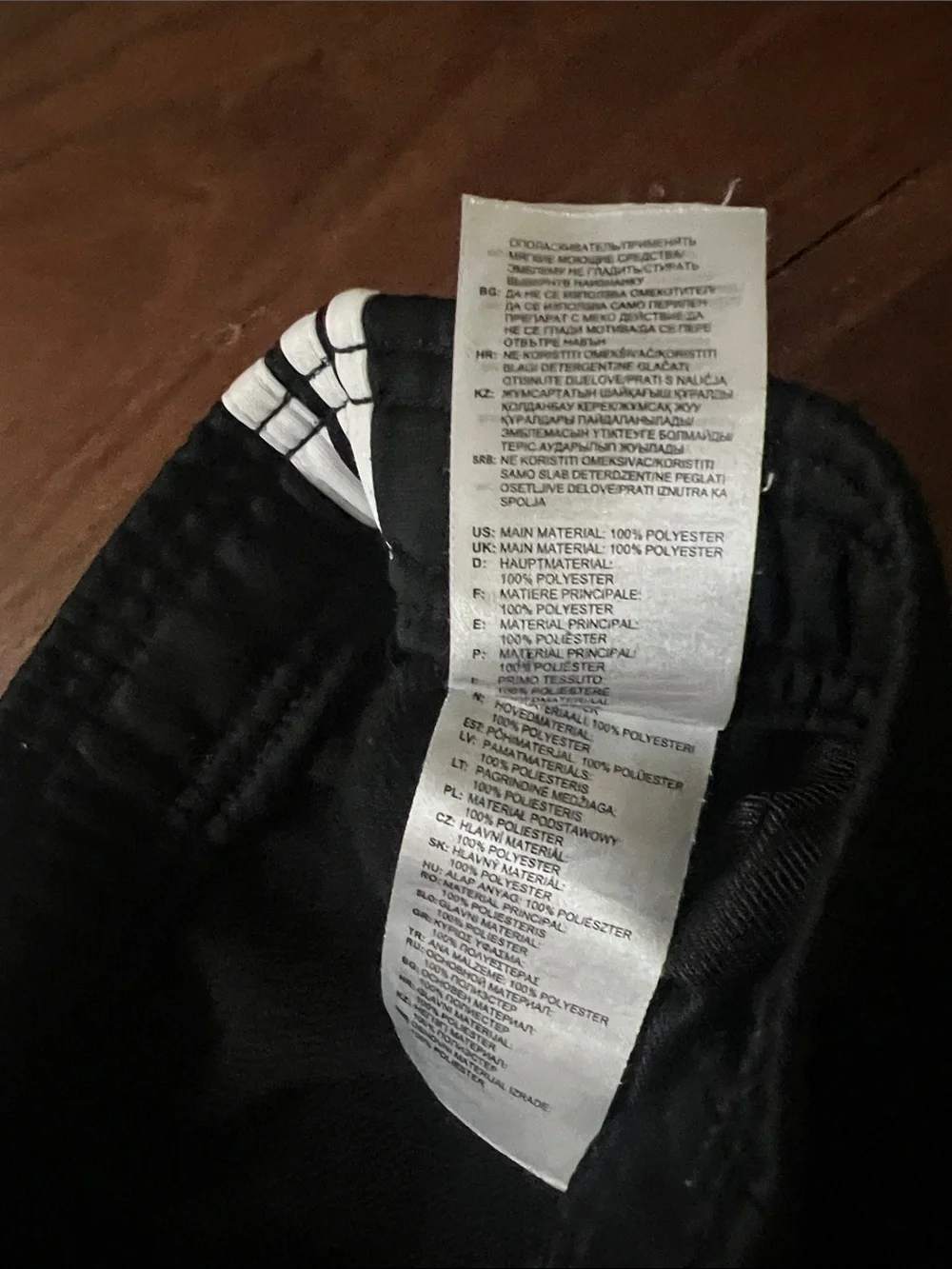 adidas girls Black Joggers with White 3-Stripes